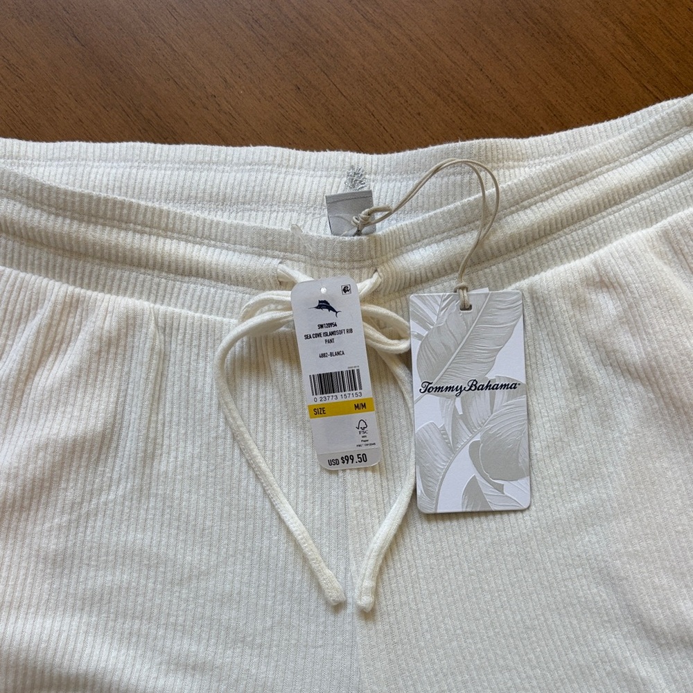 Tommy Bahama Sea Cove Ribbed Pants in Cream